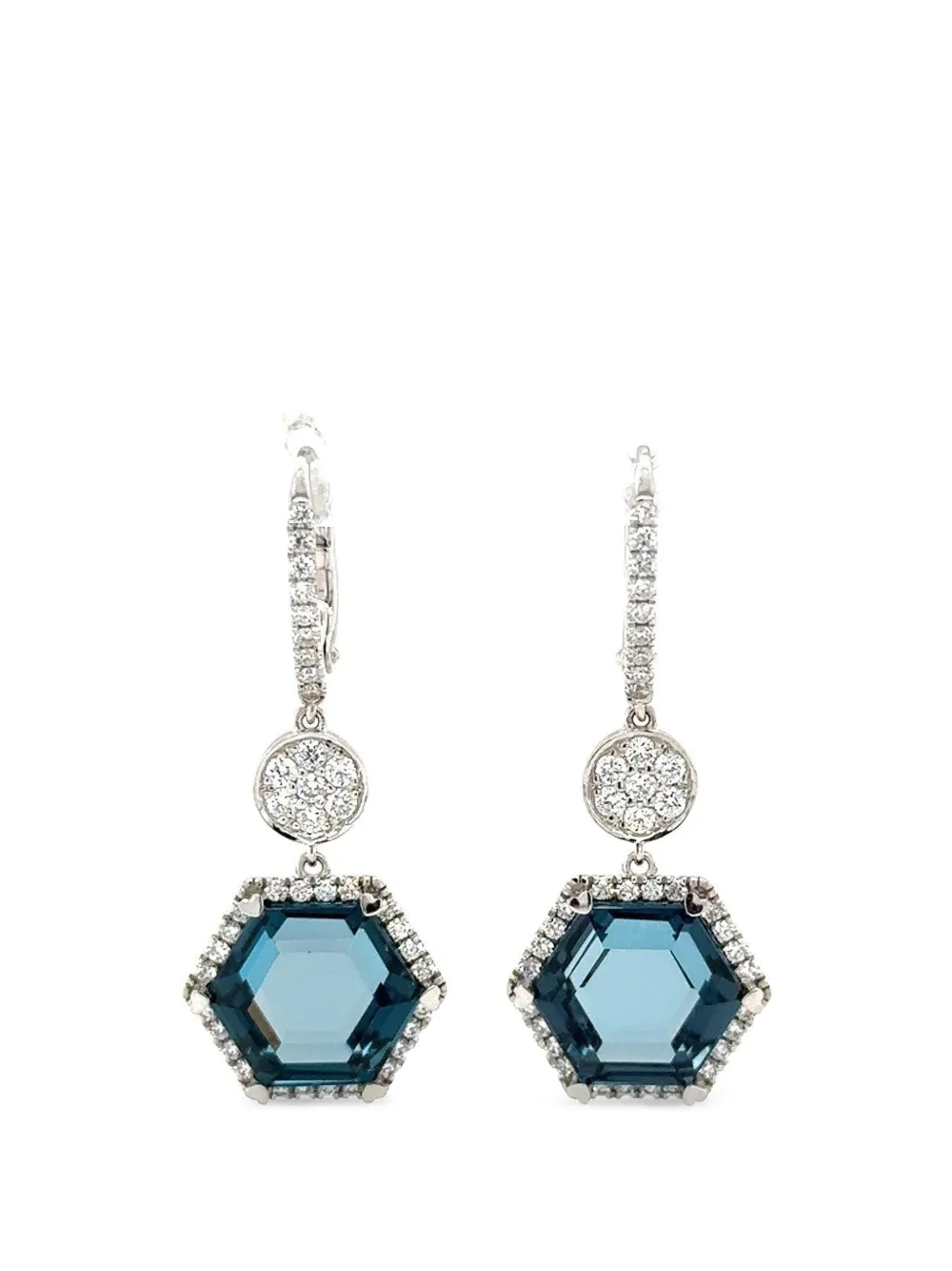 Lisa Nik diamond and topaz earrings