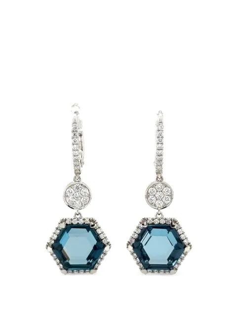 Lisa Nik diamond and topaz earrings