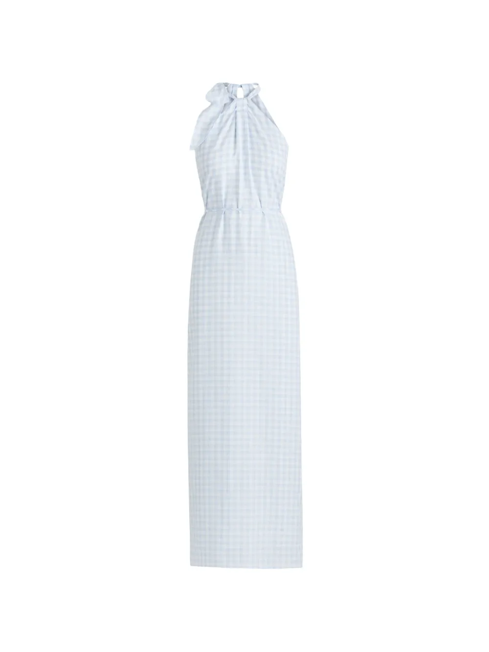 Scanlan Theodore gingham-check halterneck maxi dress - Blue