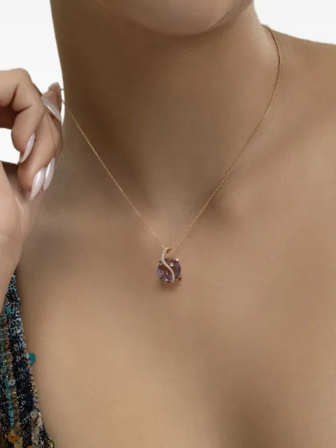 Lisa Nik collar Round De France con diamantes y amatista