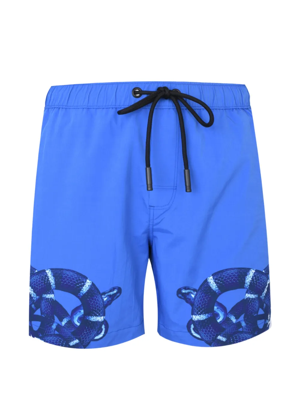 COUNTY OF MILAN snake-print drawstring shorts - Blu