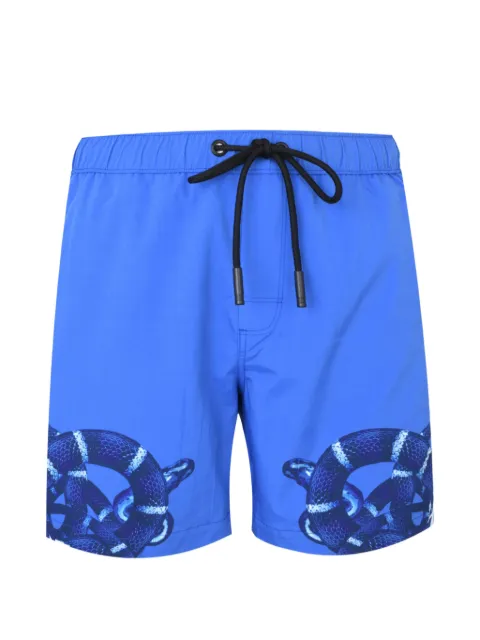 COUNTY OF MILAN snake-print drawstring shorts