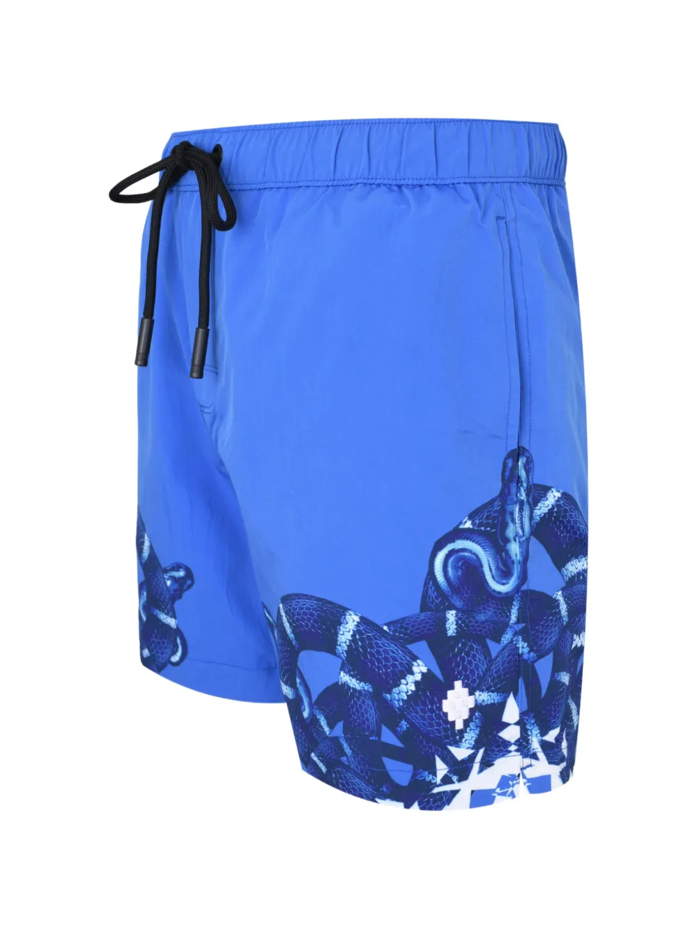 COUNTY OF MILAN Shorts met slangenprint en trekkoord Blauw