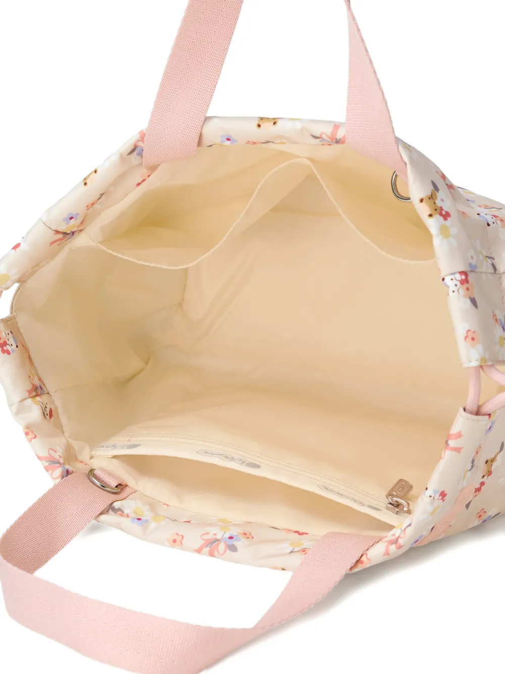 familiar x LeSportsac E W City shopper met trekkoord en bloemenprint Beige