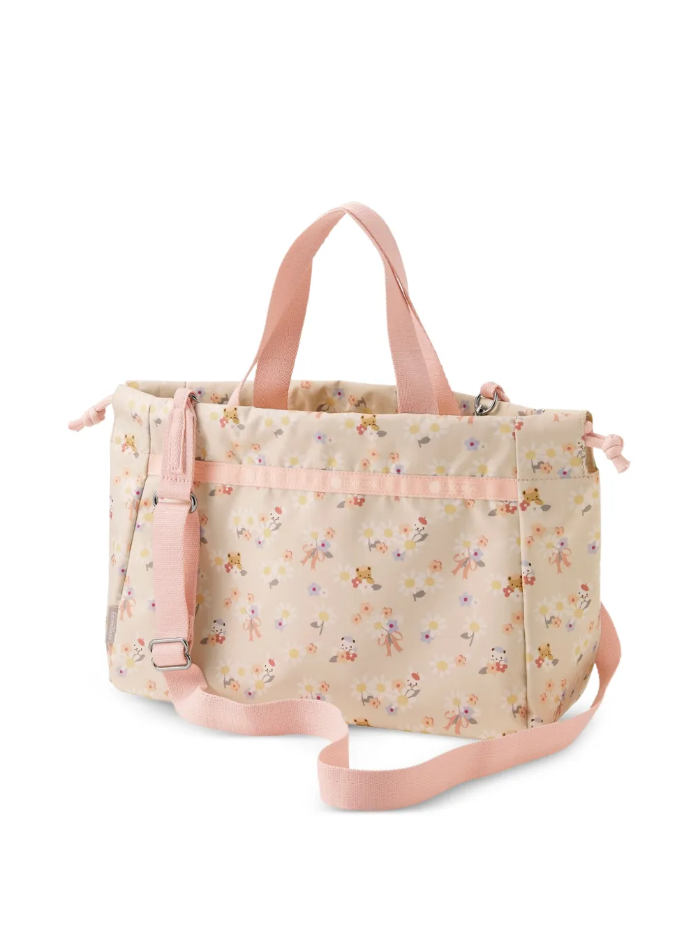 familiar x LeSportsac E W City shopper met trekkoord en bloemenprint Beige