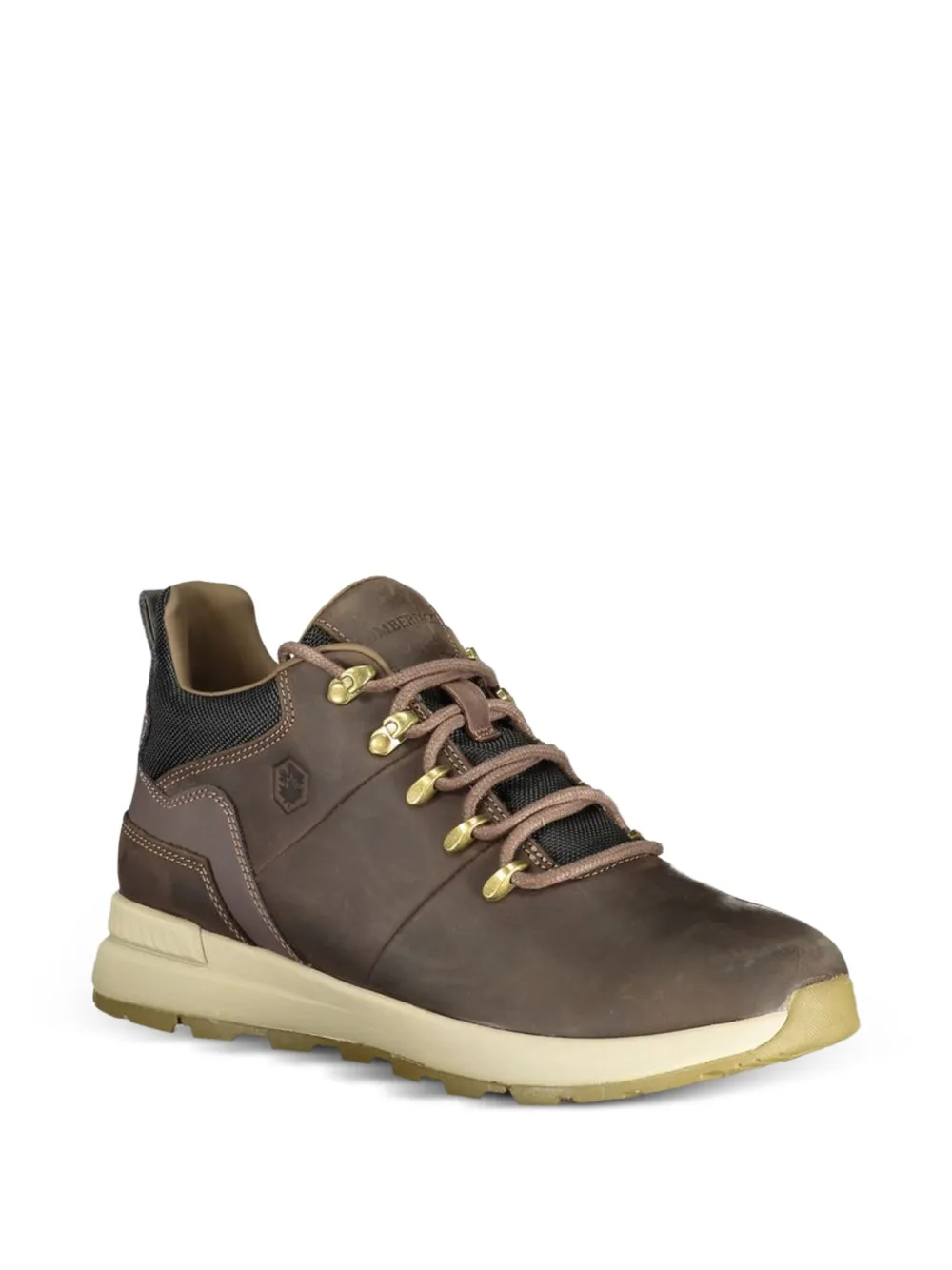 LUMBERJACK lace-up panelled ankle boots Bruin