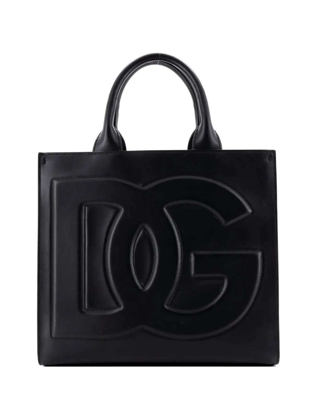 Dolce & Gabbana Pre-Owned Embossed Logo Beatrice Leather tote bag - Nero