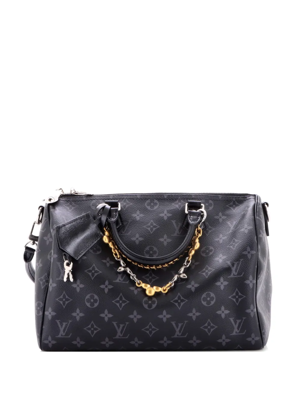 Louis Vuitton Pre-Owned Speedy Soft Bandouliere Bag Monogram Eclipse Canvas 30 satchel - Black