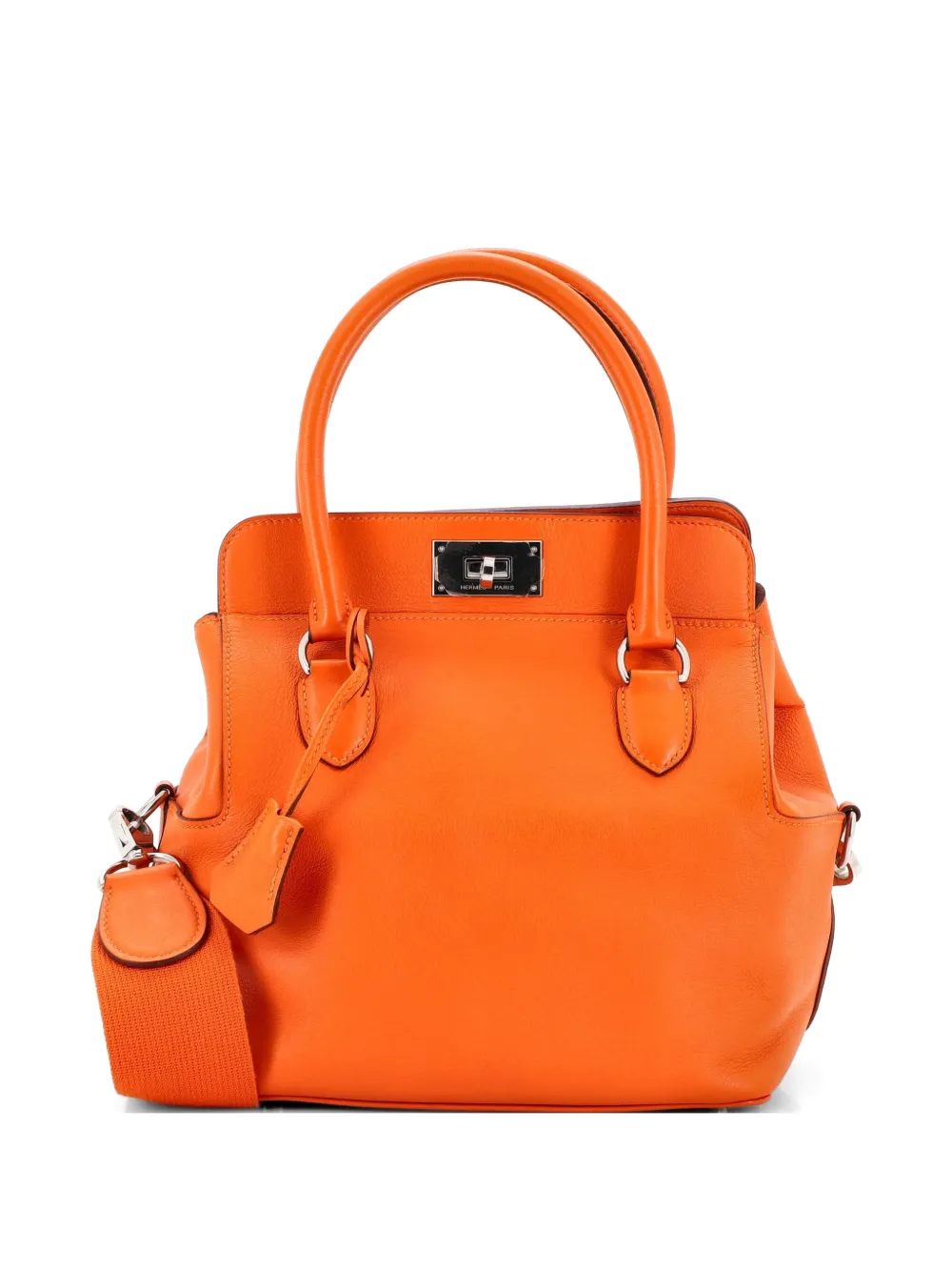 Pre-owned Hermes Toolbox Bag Swift 20 Satchel In Orange