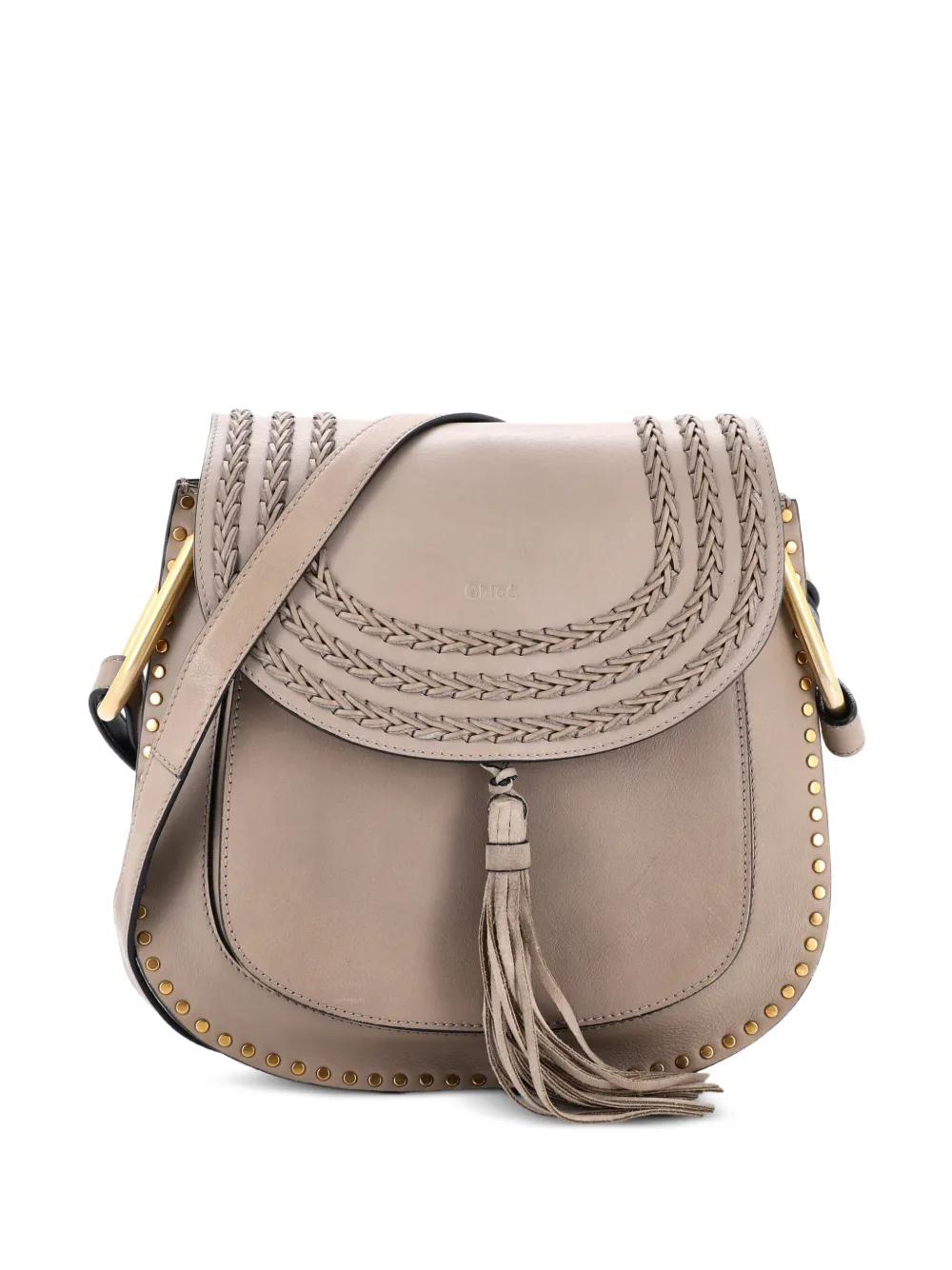 Chloé Pre-Owned Hudson Handbag Whipstitch Leather Medium crossbody bag - Neutrals