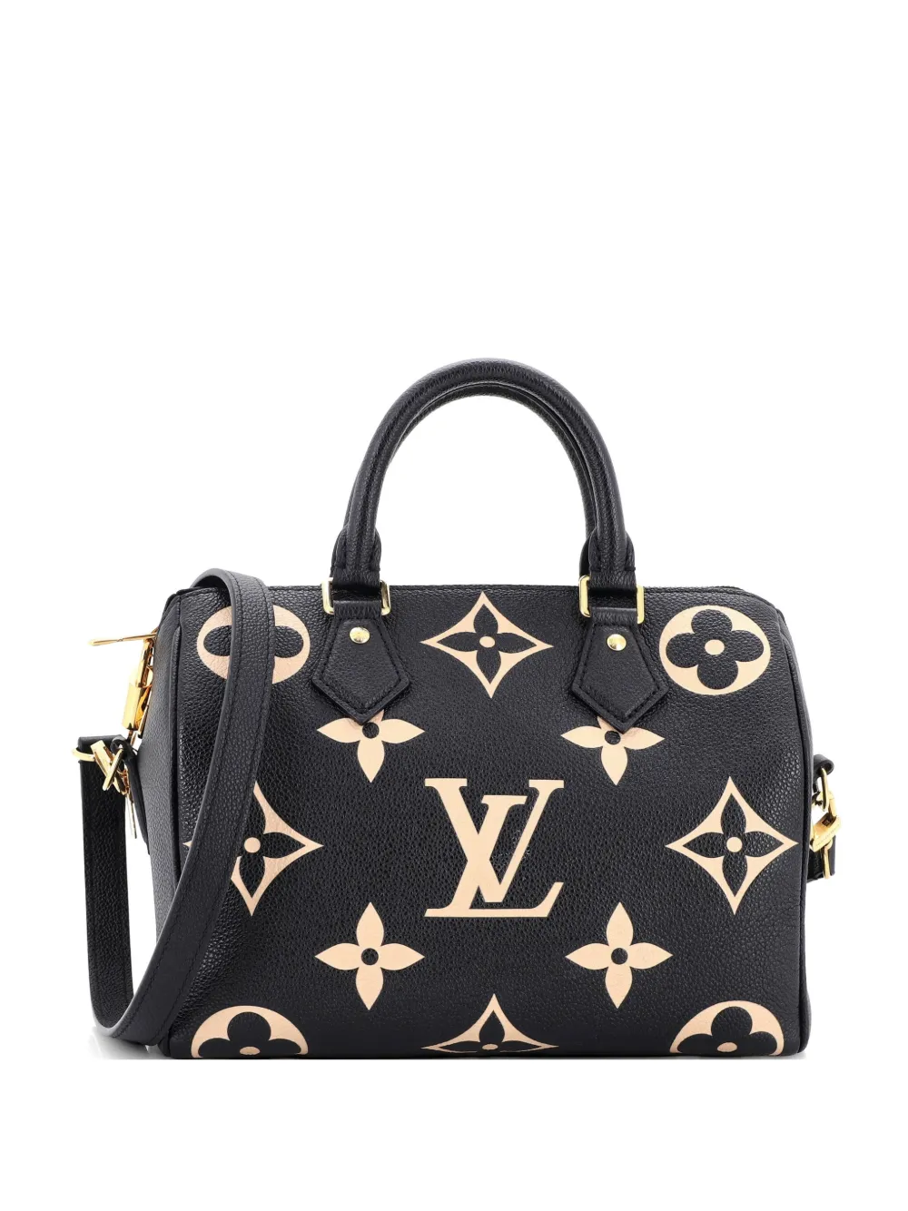Louis Vuitton Pre-Owned Speedy Bandouliere Bag Bicolor Monogram Empreinte Giant 25 handbag - Nero