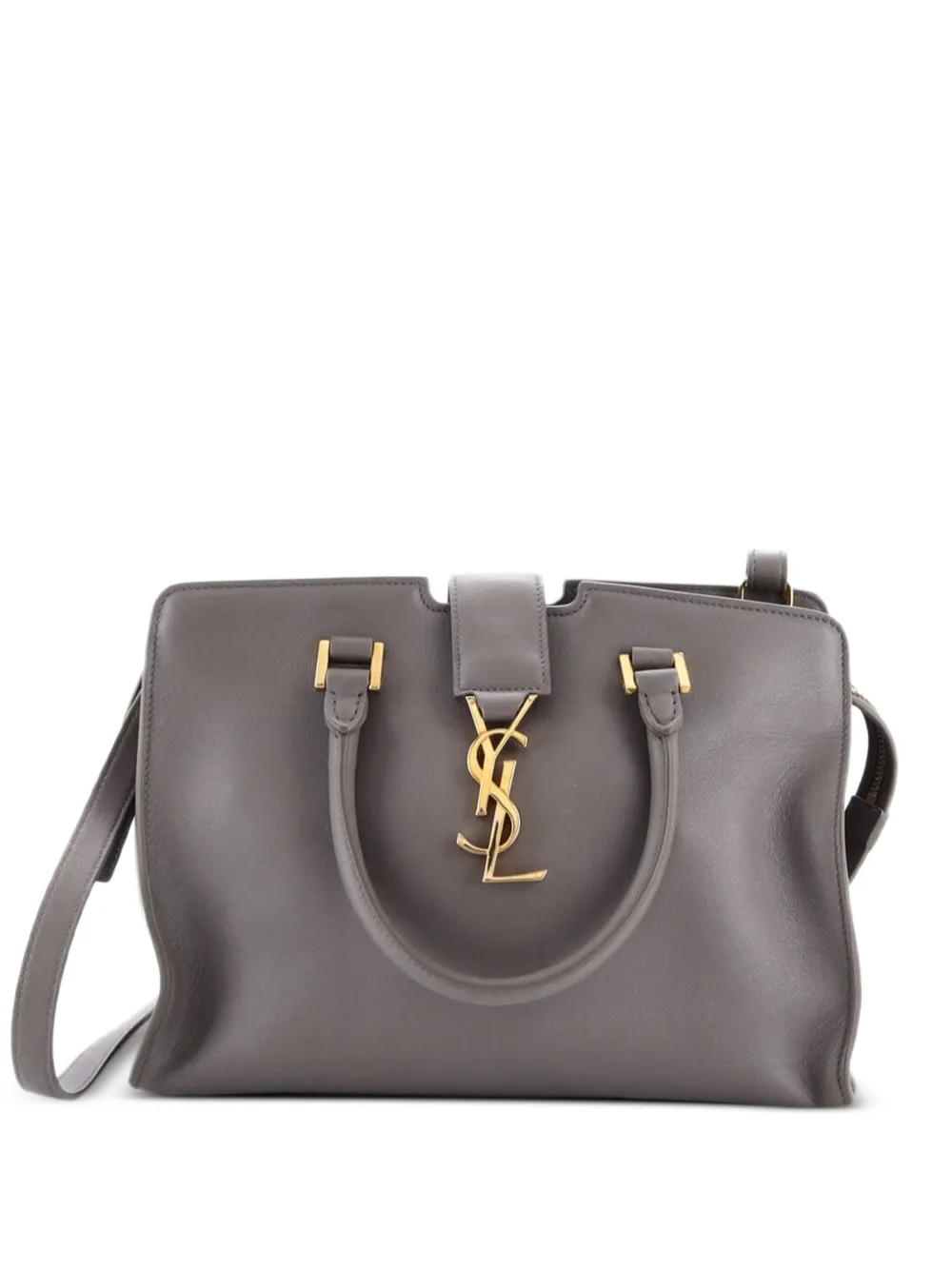 Saint Laurent Pre-Owned Monogram Cabas Leather Baby satchel - Grey