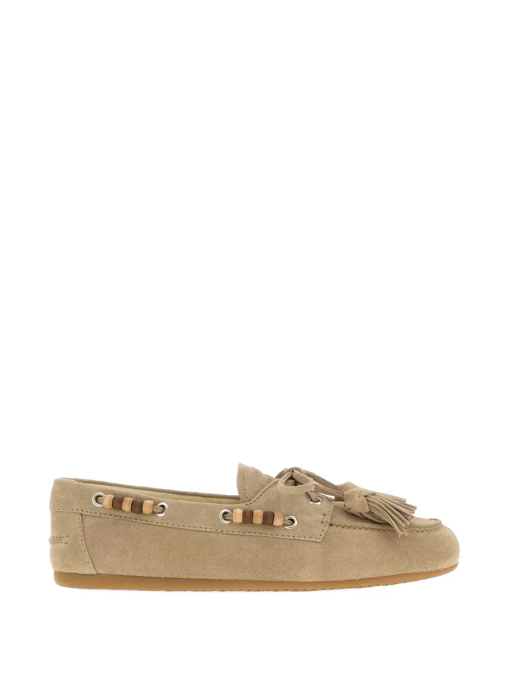 Miu Miu beaded tassel-detail loafers - Toni neutri