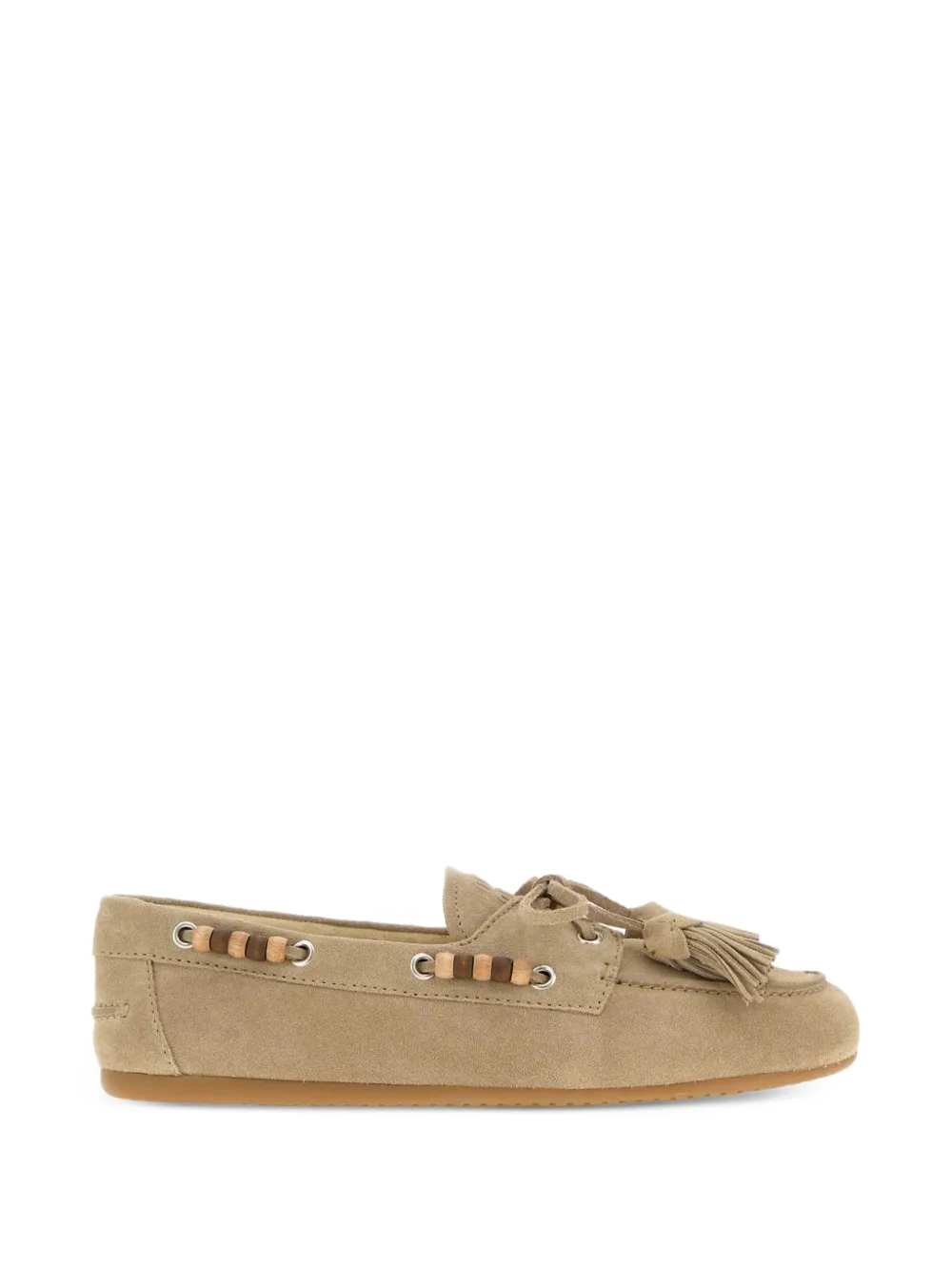 Miu Miu beaded tassel-detail loafers - Toni neutri