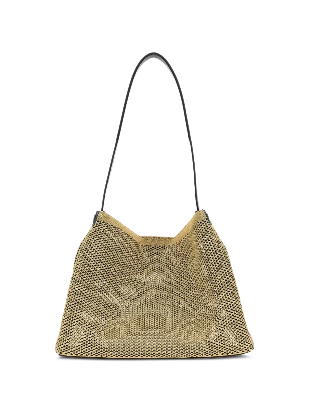 FENDI Grote schoudertas met geborduurd logo Beige