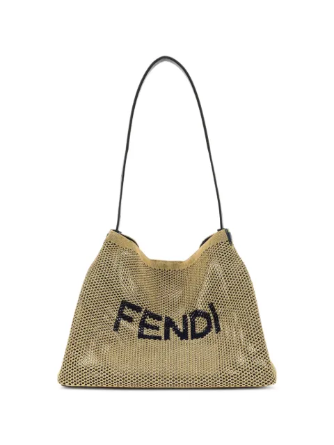 FENDI large logo-embroidered shoulder bag