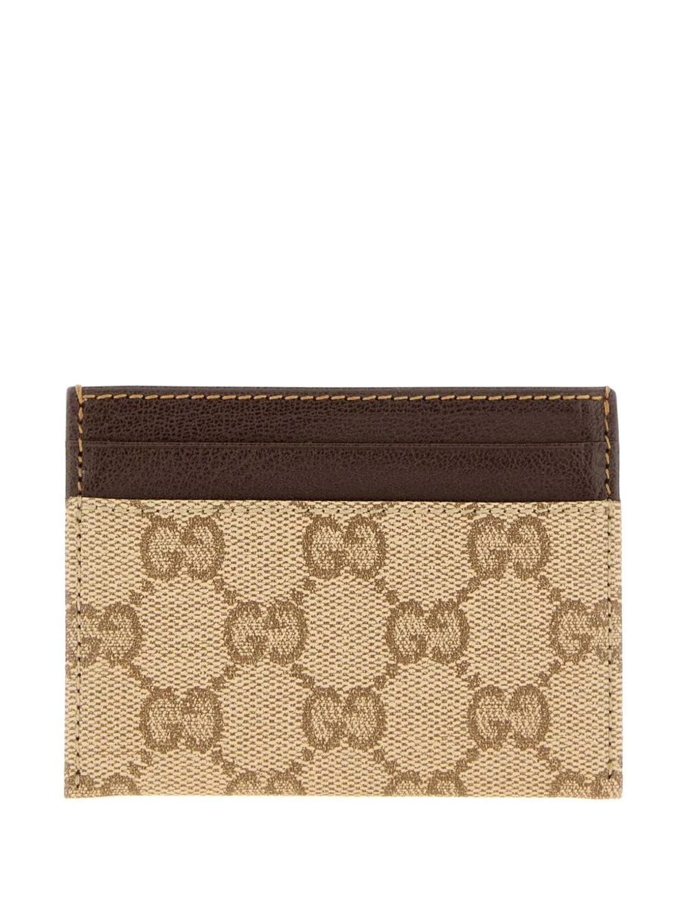 Gucci Essence GG canvas card holder - Nude
