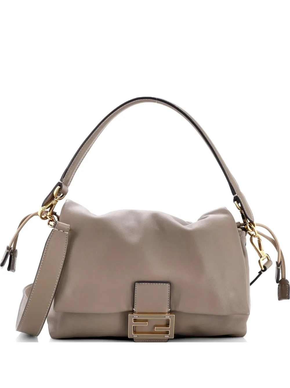 Fendi Pre-Owned Mamma Baguette Leather Medium shoulder bag - Toni neutri