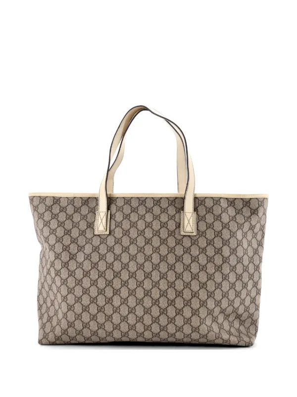 Gucci Pre-Owned グッチプラス GGコーテッドキャンバス＆レザー ラージ 