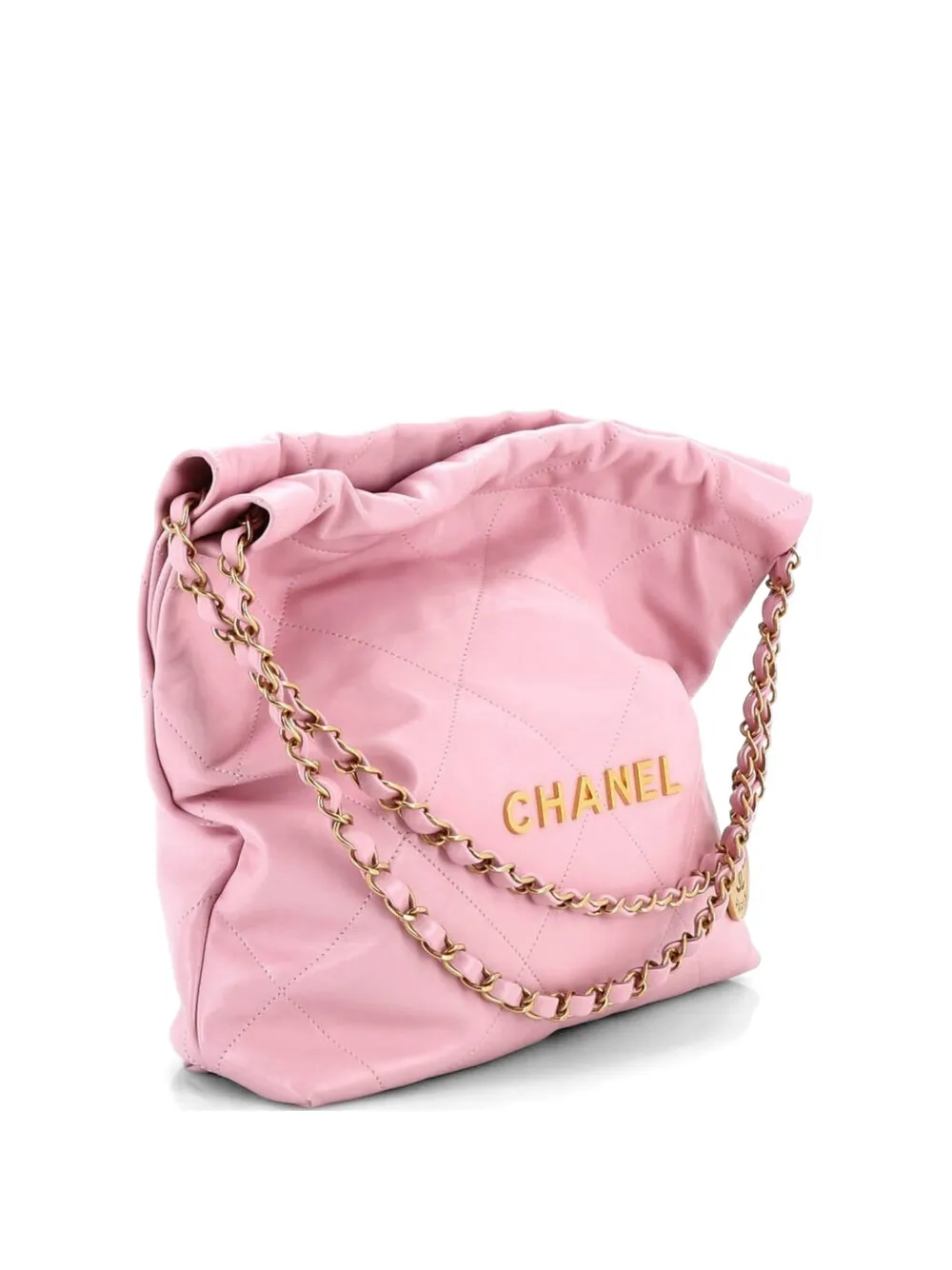CHANEL Pre-Owned 22 Chain Quilted Calfskin Small hobo bag - Rosa
