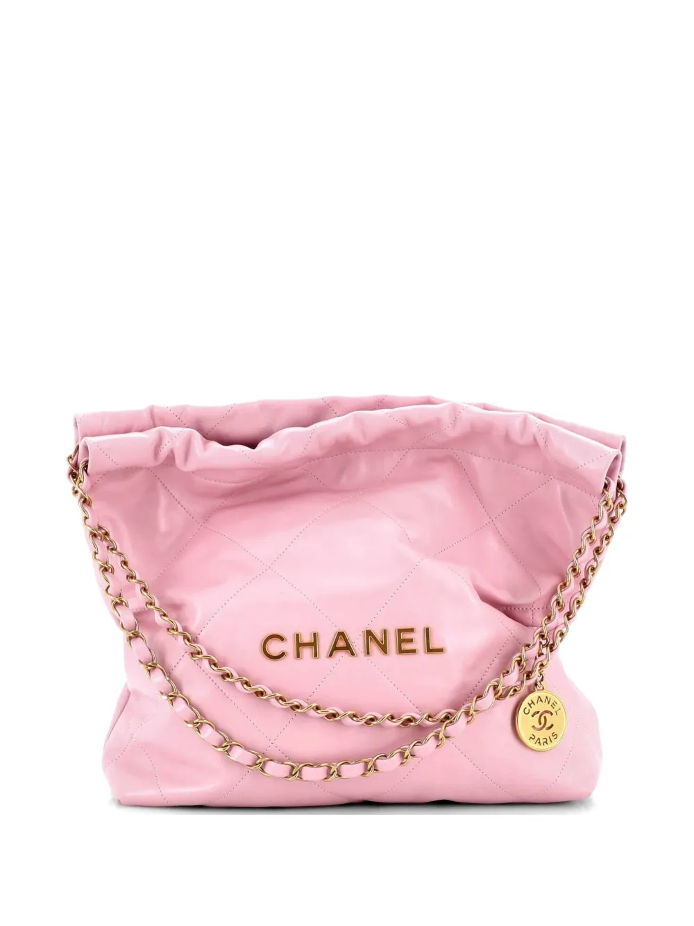 CHANEL Pre-Owned 22 Chain Quilted Calfskin Small hobo bag - Rosa