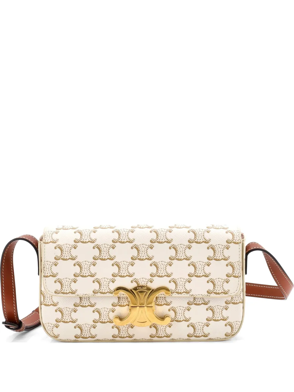 Celine Pre-Owned Triomphe East-West Triomphe Coated Canvas shoulder bag - Toni neutri
