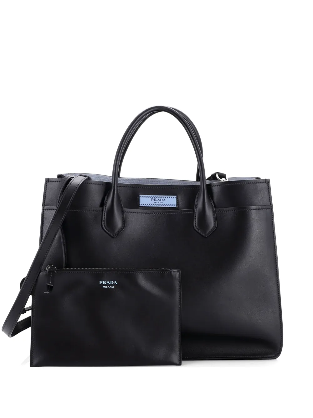 Prada Pre-Owned Dual Shopping Calfskin Large tote bag - Schwarz