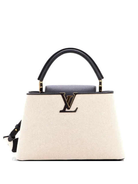 Louis Vuitton Pre-Owned Capucines Bag Canvas with Taurillon Leather PM satchel