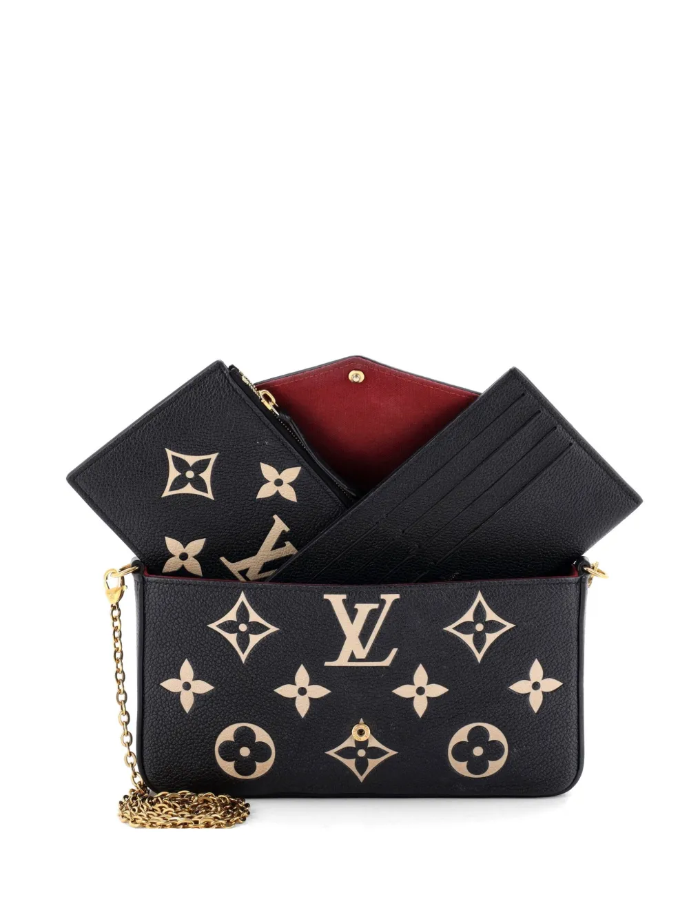 Louis Vuitton Pre-Owned Felicie Pochette Bicolor Monogram Empreinte Giant crossbody bag - Black