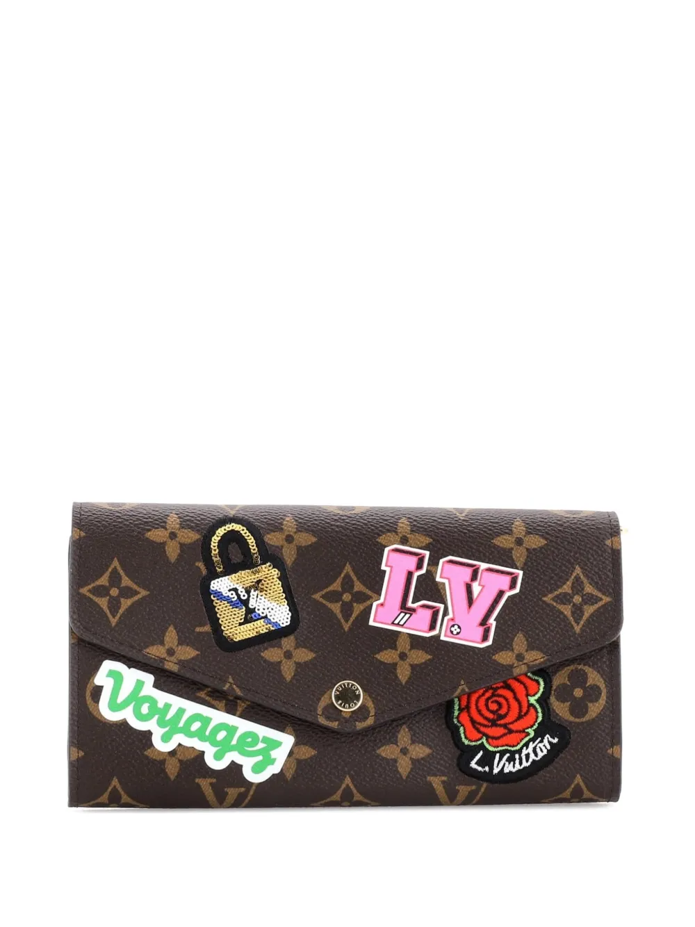 Louis Vuitton Pre-Owned Sarah Wallet NM Limited Edition Patches Monogram Canvas small wallets - Marrone