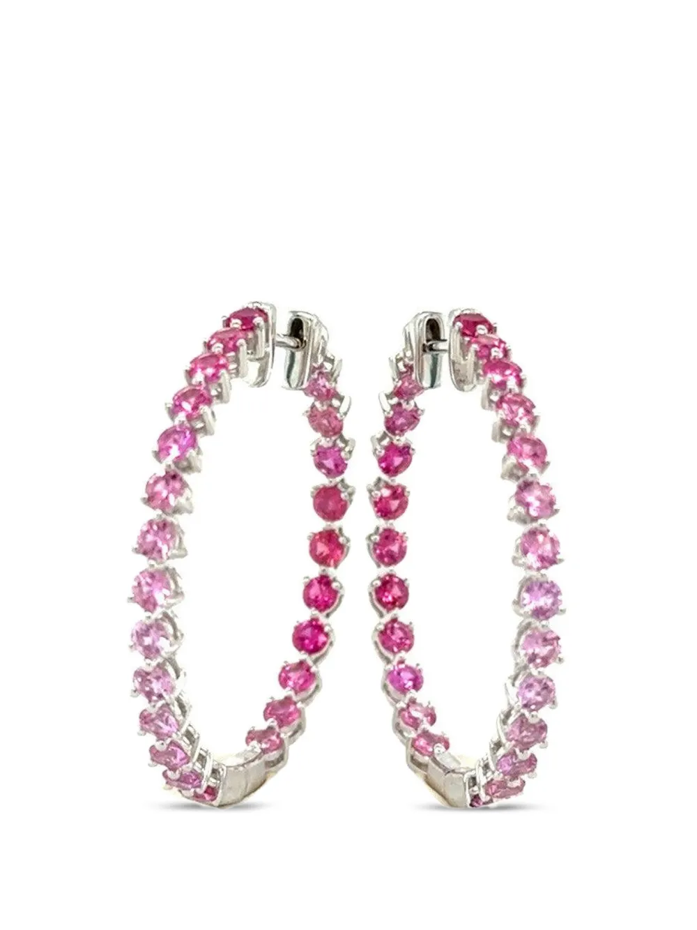 Lisa Nik hoop-design earrings - Silber