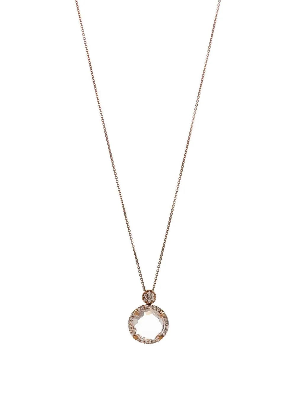 Lisa Nik quartz and diamond pendant necklace