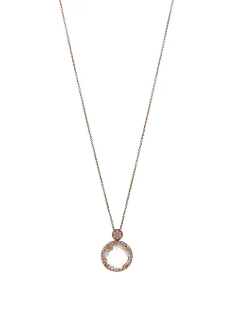 Lisa Nik quartz and diamond pendant necklace