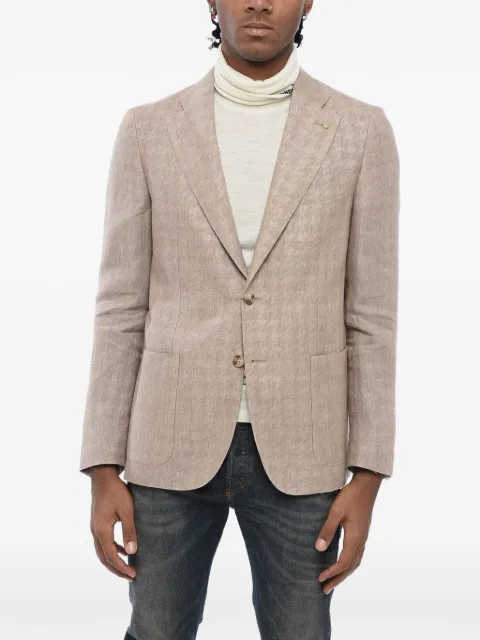 Corneliani jacquard single-breasted blazer