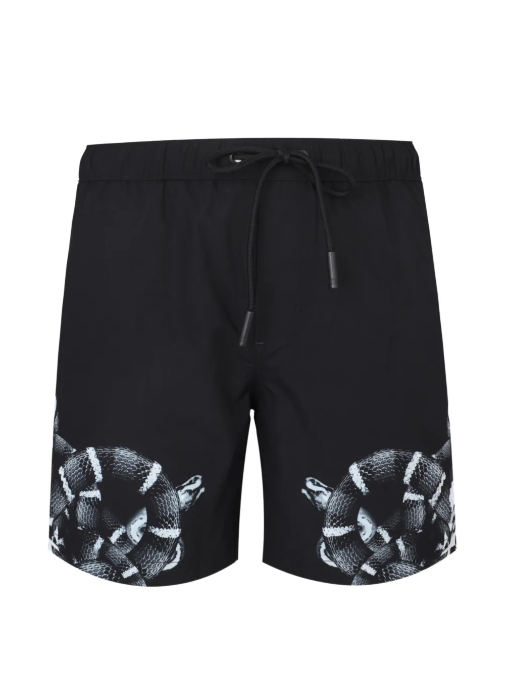 COUNTY OF MILAN Shorts met slangenprint en trekkoord Zwart
