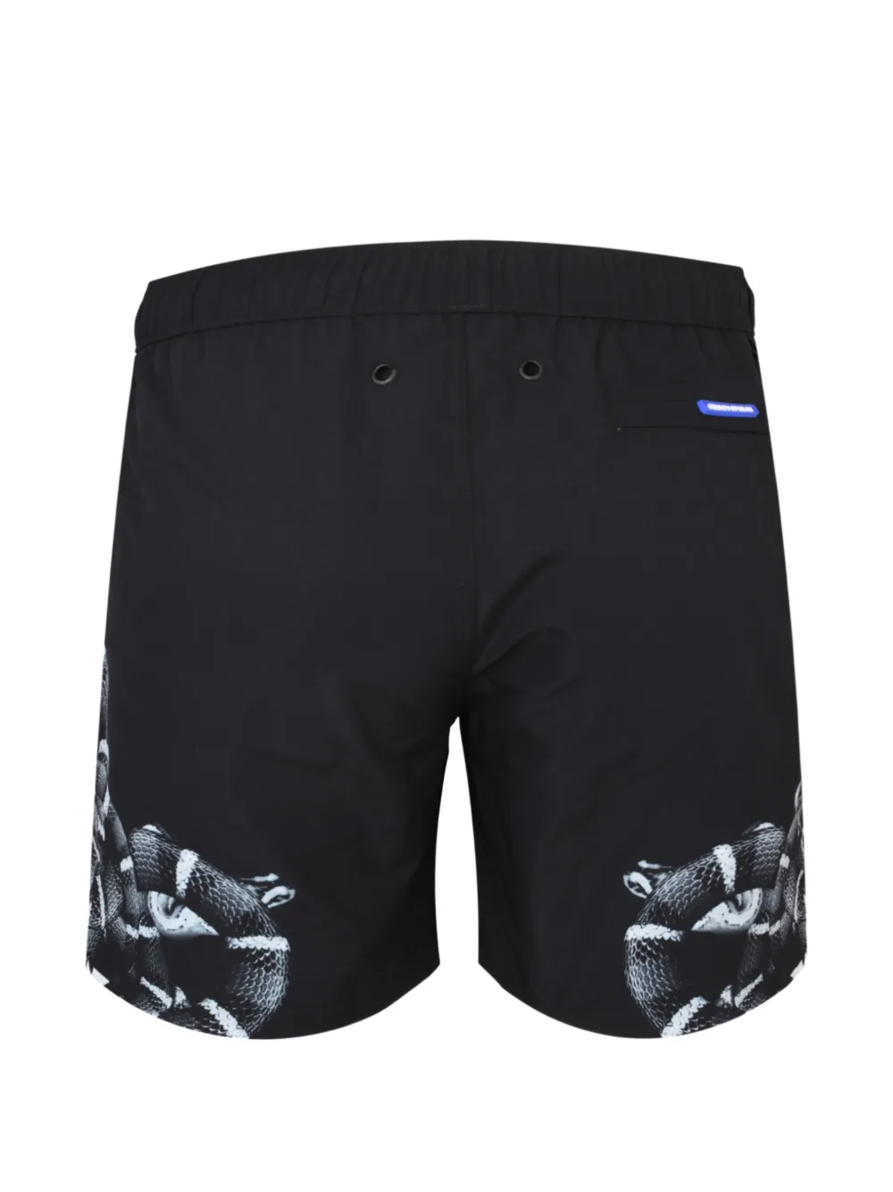 COUNTY OF MILAN Shorts met slangenprint en trekkoord Zwart