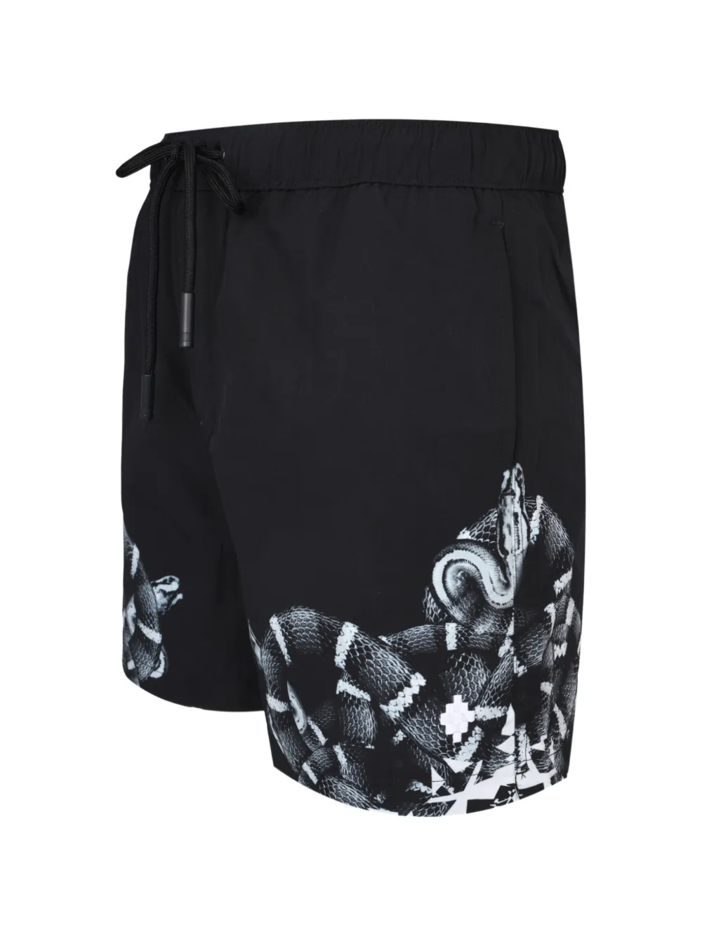 COUNTY OF MILAN snake-print drawstring shorts - Nero