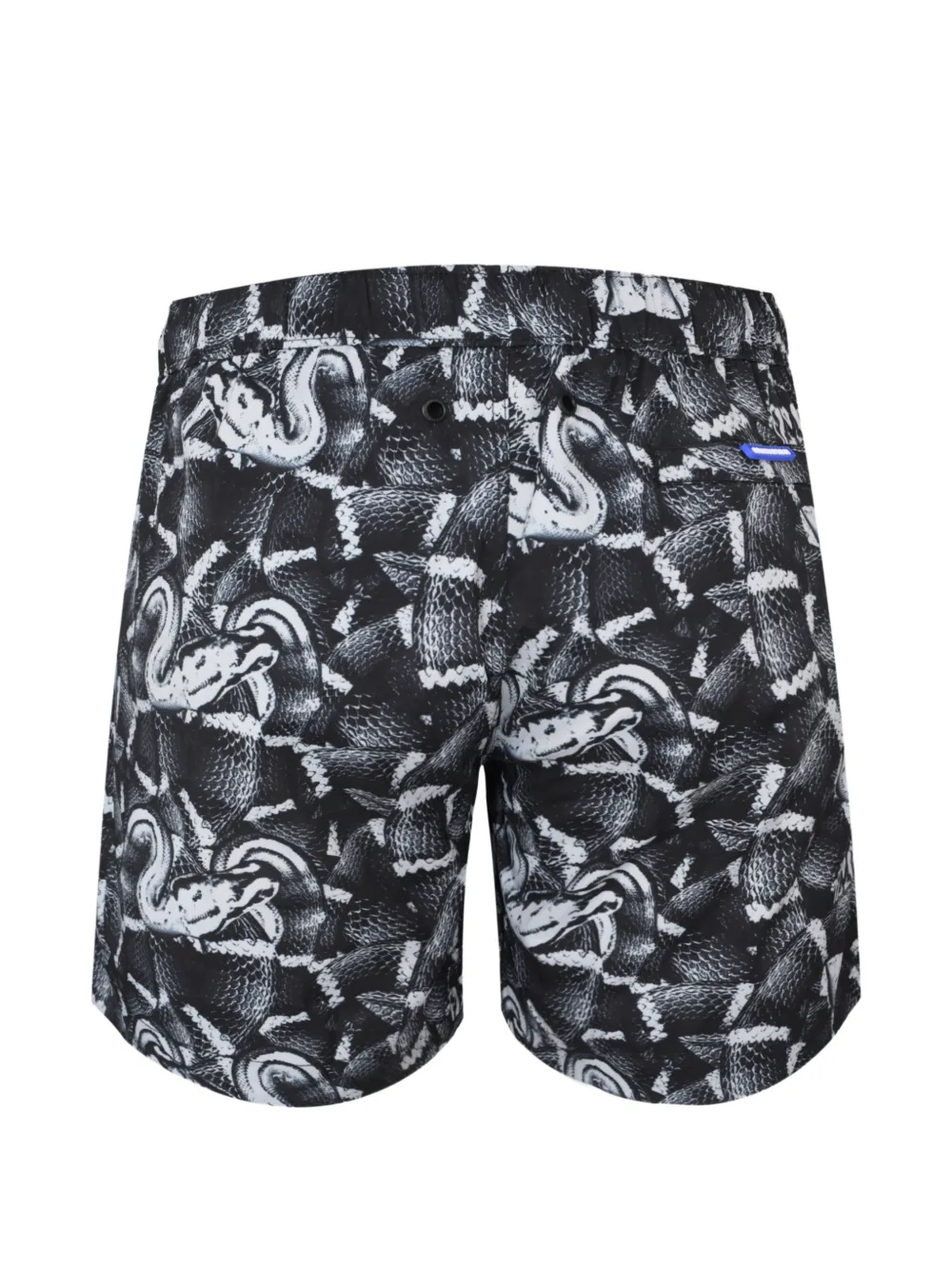 COUNTY OF MILAN Shorts met slangen-print Zwart