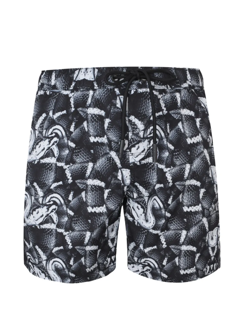 COUNTY OF MILAN Shorts met slangen-print Zwart