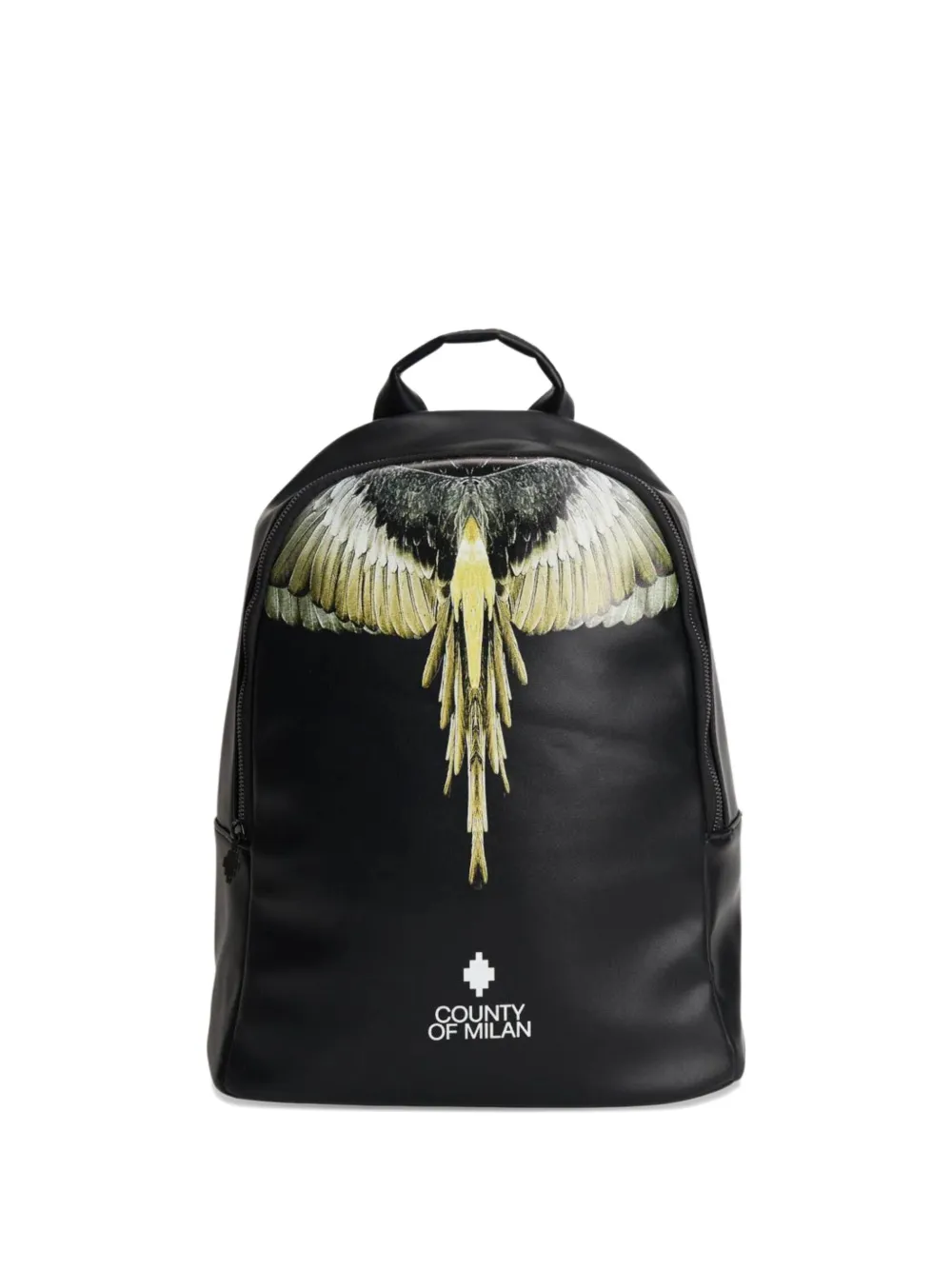 COUNTY OF MILAN wings-print logo-print backpack - Nero