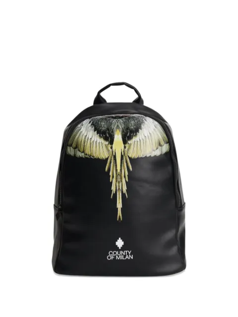 COUNTY OF MILAN wings-print logo-print backpack