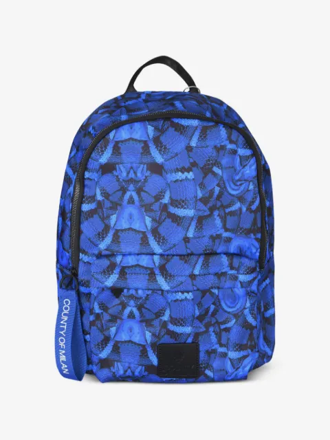 COUNTY OF MILAN mochila con estampado de piel de serpiente