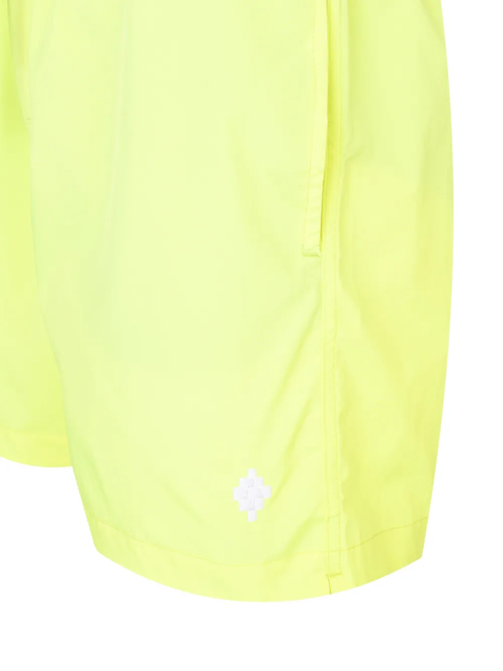 COUNTY OF MILAN Shorts met geborduurd logo en trekkoordtaille Geel