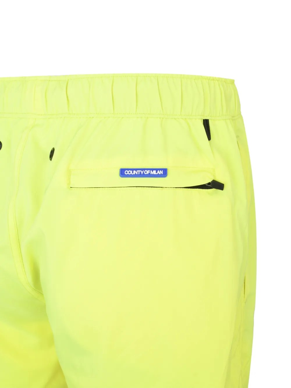 COUNTY OF MILAN Shorts met geborduurd logo en trekkoordtaille Geel