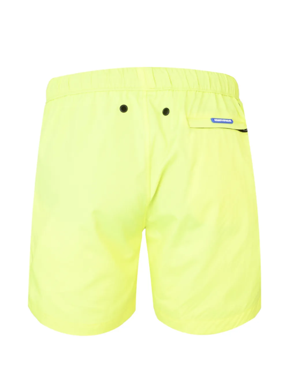 COUNTY OF MILAN Shorts met geborduurd logo en trekkoordtaille Geel