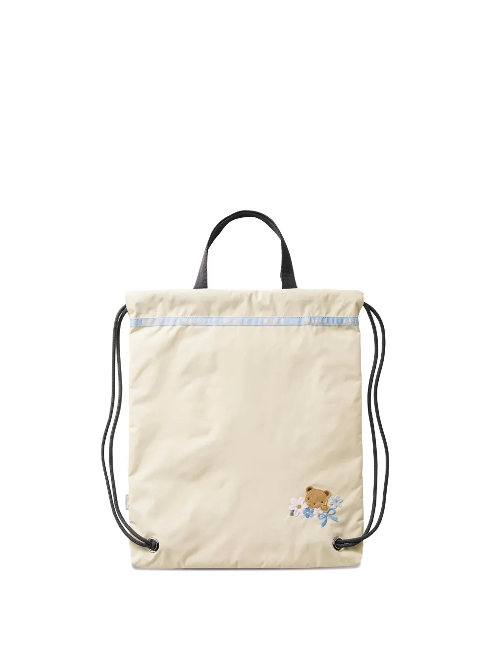 familiar x LeSportsac TH City bear-patch drawstring backpack - Toni neutri