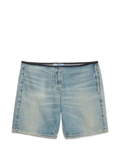 Prada washed-denim bermudas