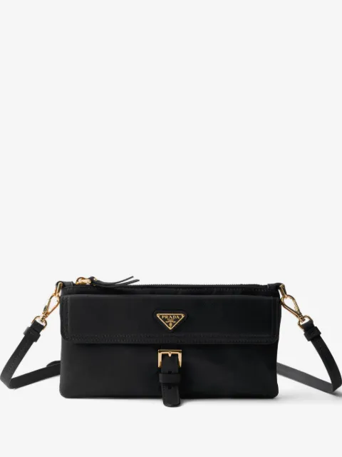 Prada Carteira de couro com alça de ombro