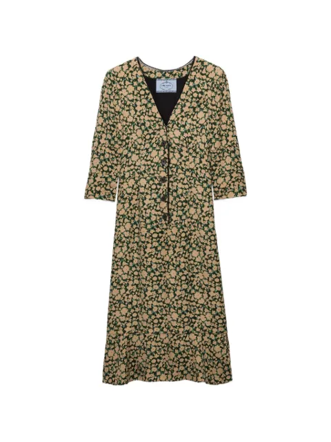 Prada vestido con estampado bordado