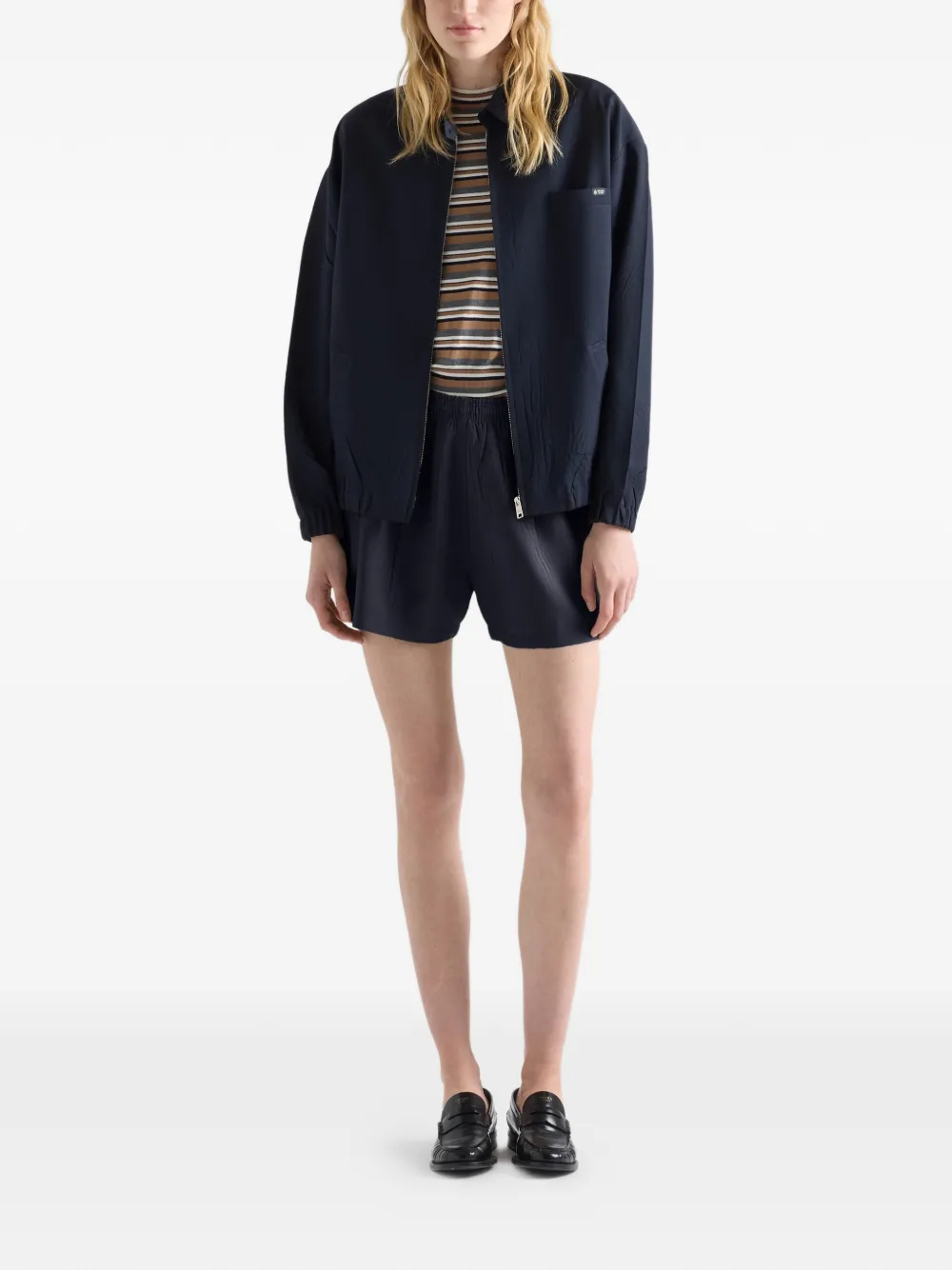 Prada Mohair wollen bomberjack Blauw